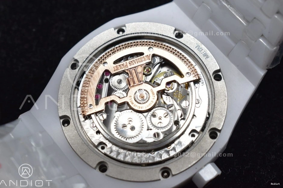 26579cb on Best Royal Perpetual APSF Ceramic Edition Oak Calendar White Bracelet A5134 Ceramic 0217